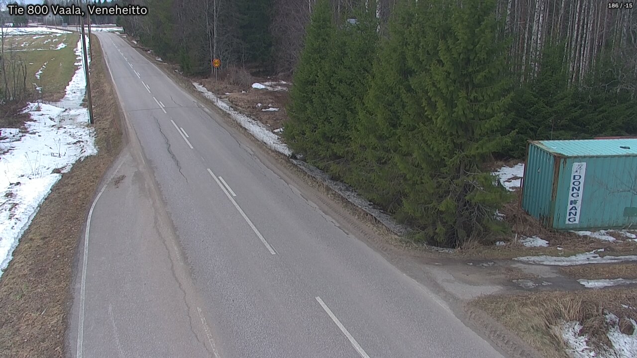 Weather Camera Image Road 800 Vaala, Veneheitto, Vaala, Pohjois-Pohjanmaa