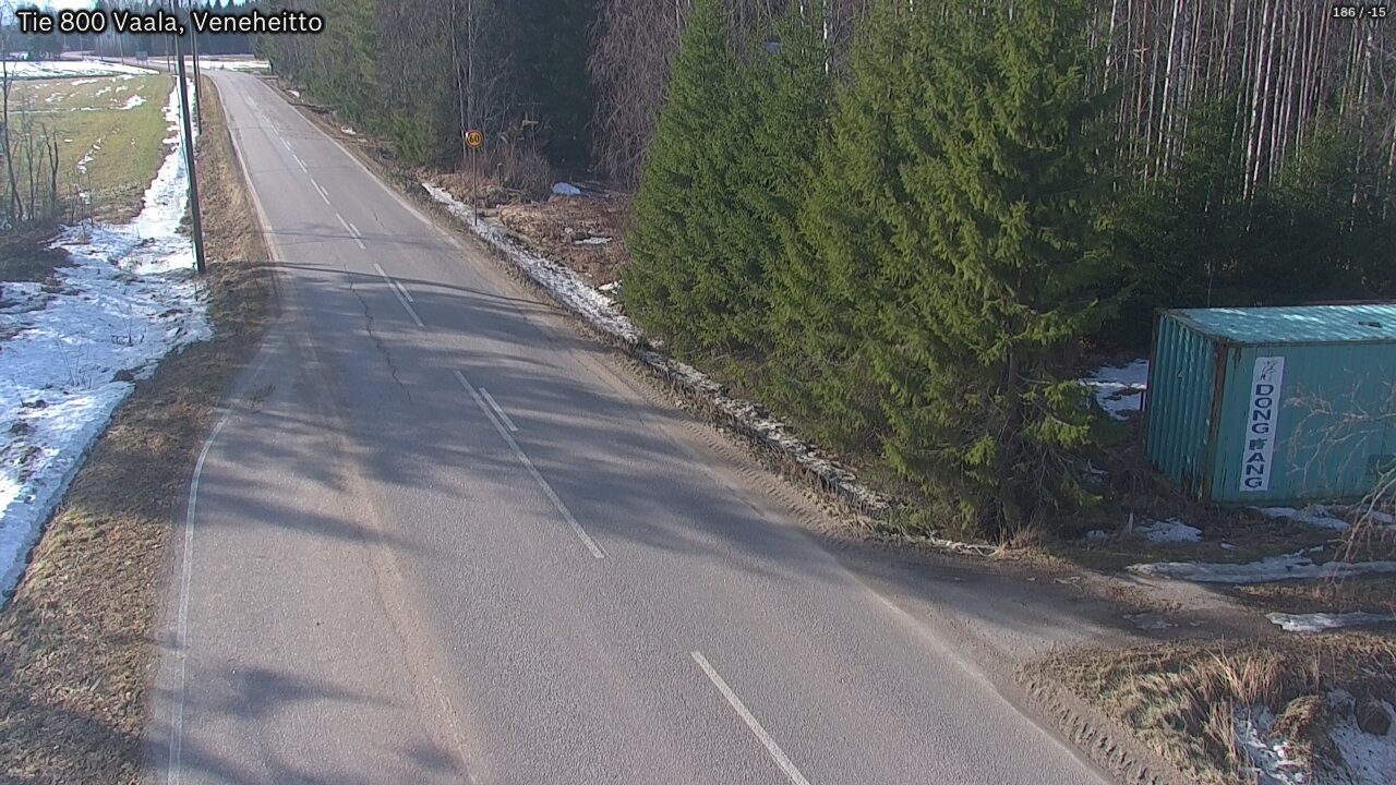 Weather Camera Image Road 800 Vaala, Veneheitto, Vaala, Pohjois-Pohjanmaa