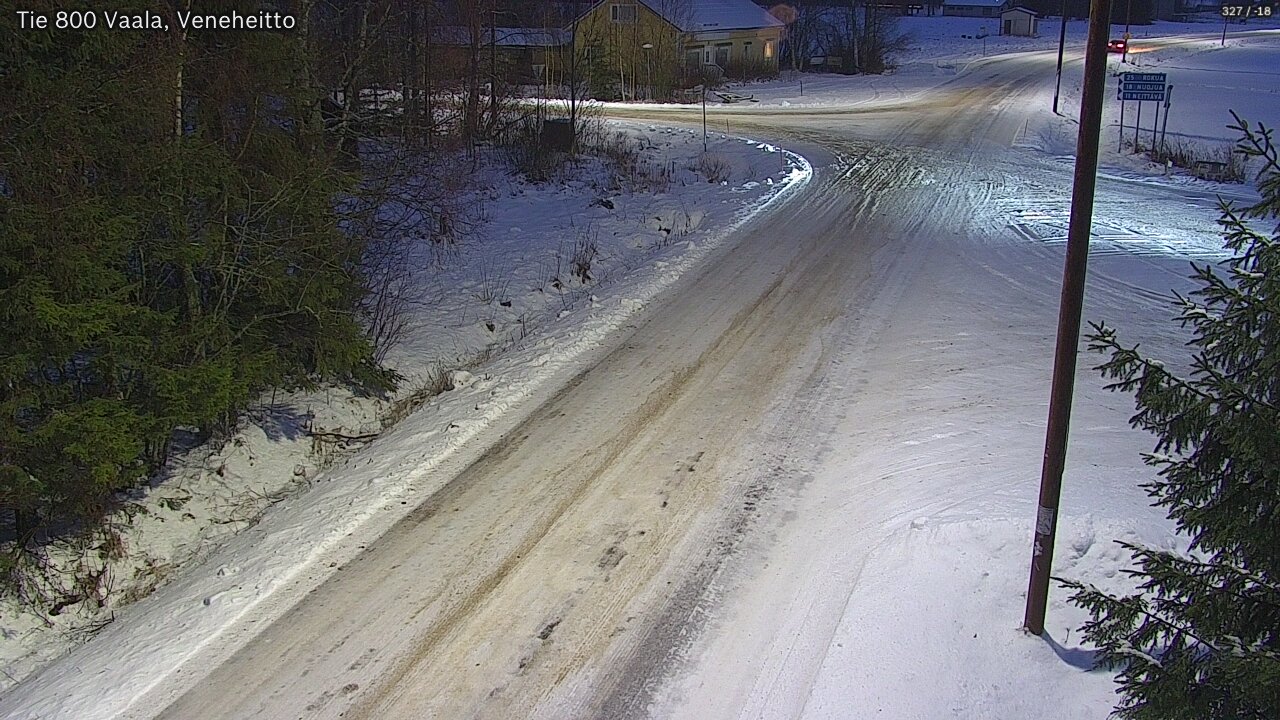 Weather Camera Image Road 800 Vaala, Veneheitto, Vaala, Pohjois-Pohjanmaa