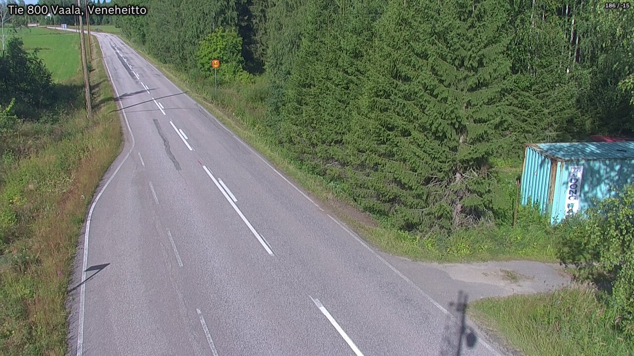 Weather Camera Image Road 800 Vaala, Veneheitto, Vaala, Pohjois-Pohjanmaa