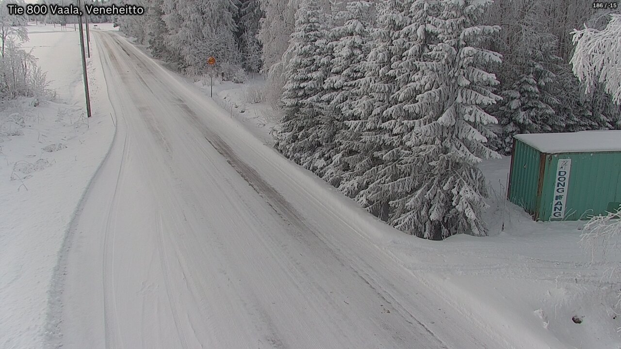 Weather Camera Image Road 800 Vaala, Veneheitto, Vaala, Pohjois-Pohjanmaa