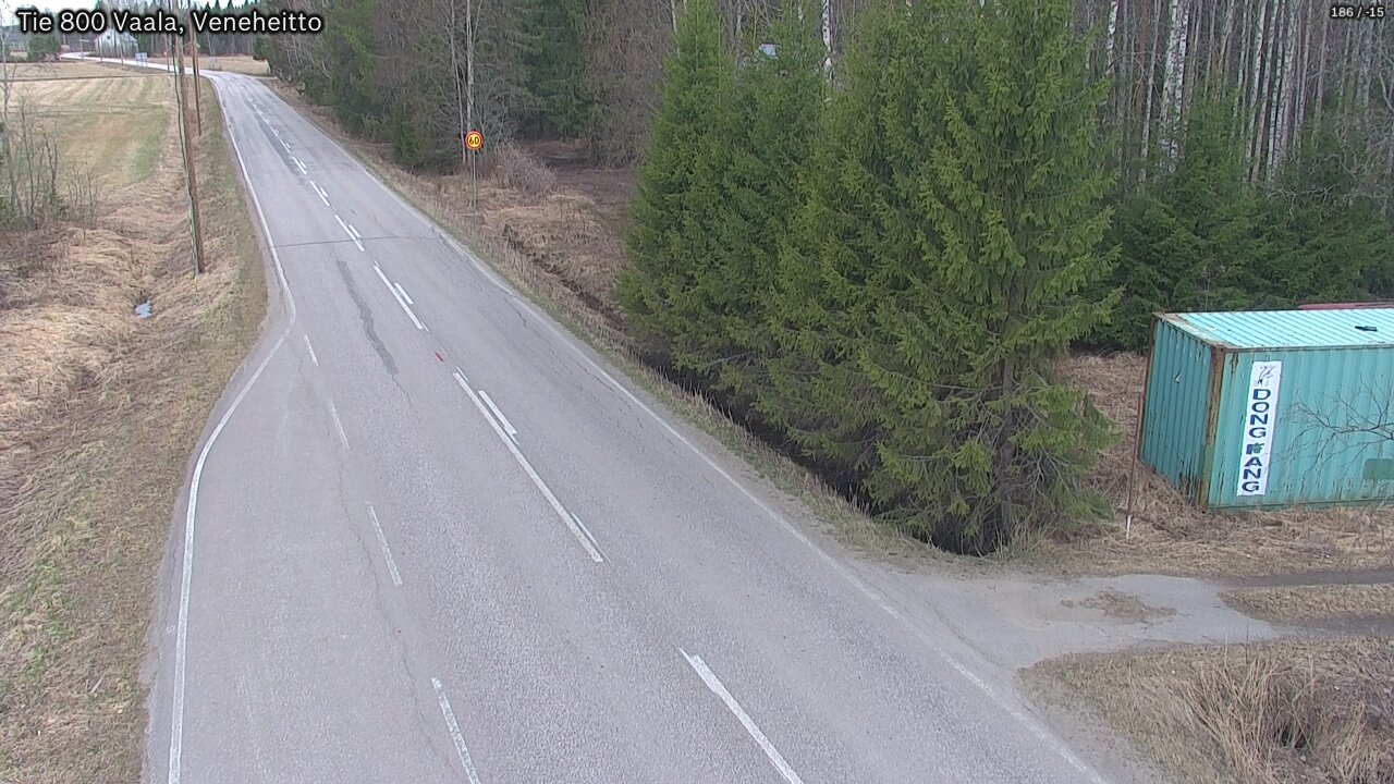 Weather Camera Image Road 800 Vaala, Veneheitto, Vaala, Pohjois-Pohjanmaa
