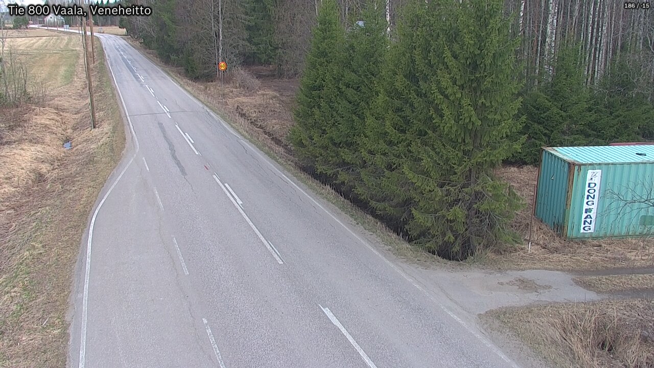 Weather Camera Image Road 800 Vaala, Veneheitto, Vaala, Pohjois-Pohjanmaa