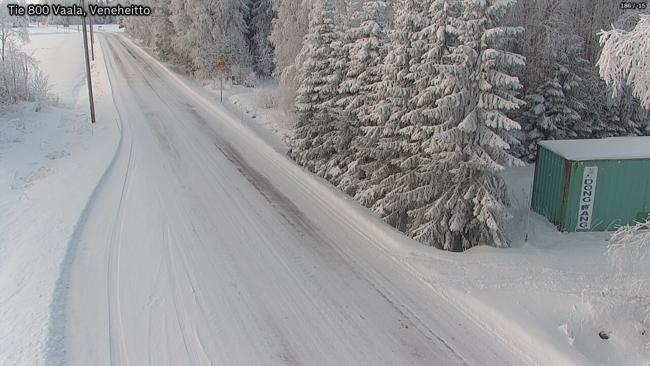 Weather Camera Image Road 800 Vaala, Veneheitto, Vaala, Pohjois-Pohjanmaa