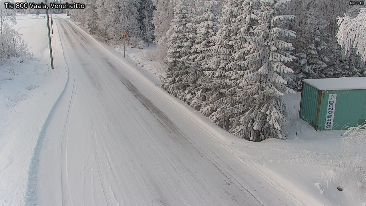 Weather Camera Image Road 800 Vaala, Veneheitto, Vaala, Pohjois-Pohjanmaa