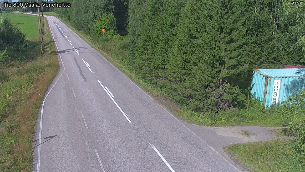 Weather Camera Image Road 800 Vaala, Veneheitto, Vaala, Pohjois-Pohjanmaa