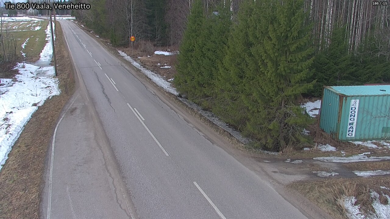 Weather Camera Image Road 800 Vaala, Veneheitto, Vaala, Pohjois-Pohjanmaa