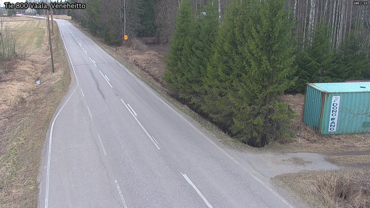 Weather Camera Image Road 800 Vaala, Veneheitto, Vaala, Pohjois-Pohjanmaa