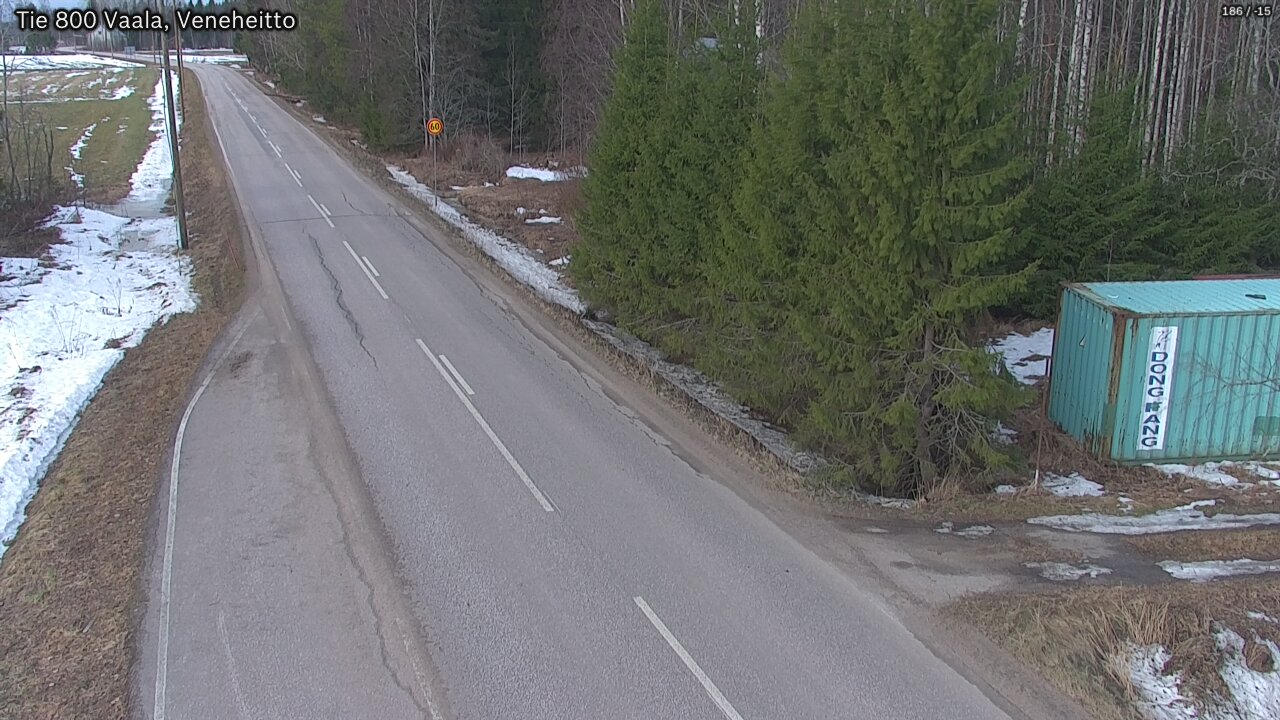 Weather Camera Image Road 800 Vaala, Veneheitto, Vaala, Pohjois-Pohjanmaa