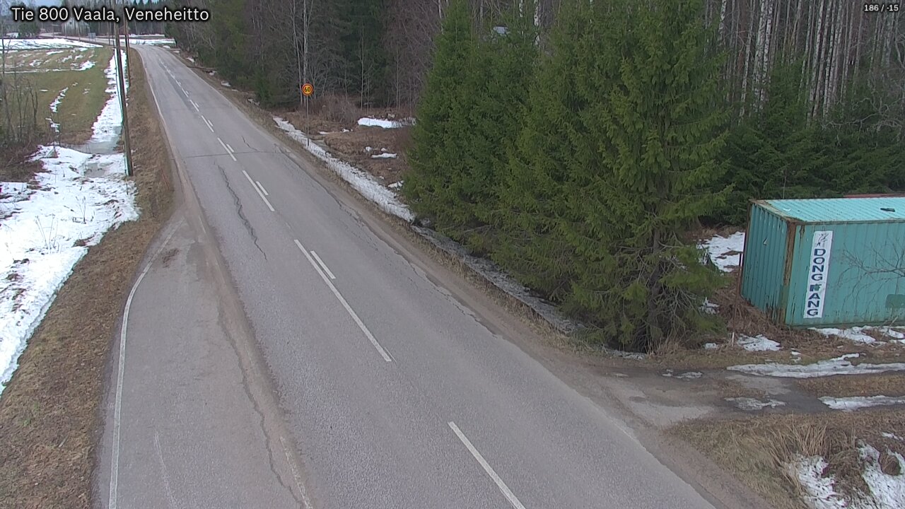 Weather Camera Image Road 800 Vaala, Veneheitto, Vaala, Pohjois-Pohjanmaa
