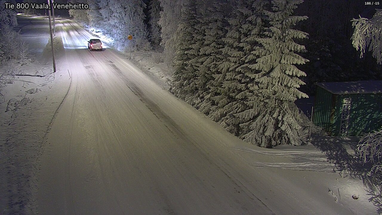 Weather Camera Image Road 800 Vaala, Veneheitto, Vaala, Pohjois-Pohjanmaa