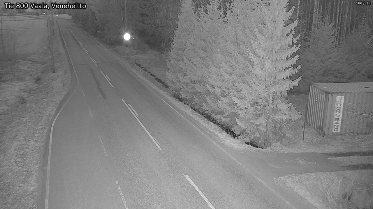 Weather Camera Image Road 800 Vaala, Veneheitto, Vaala, Pohjois-Pohjanmaa
