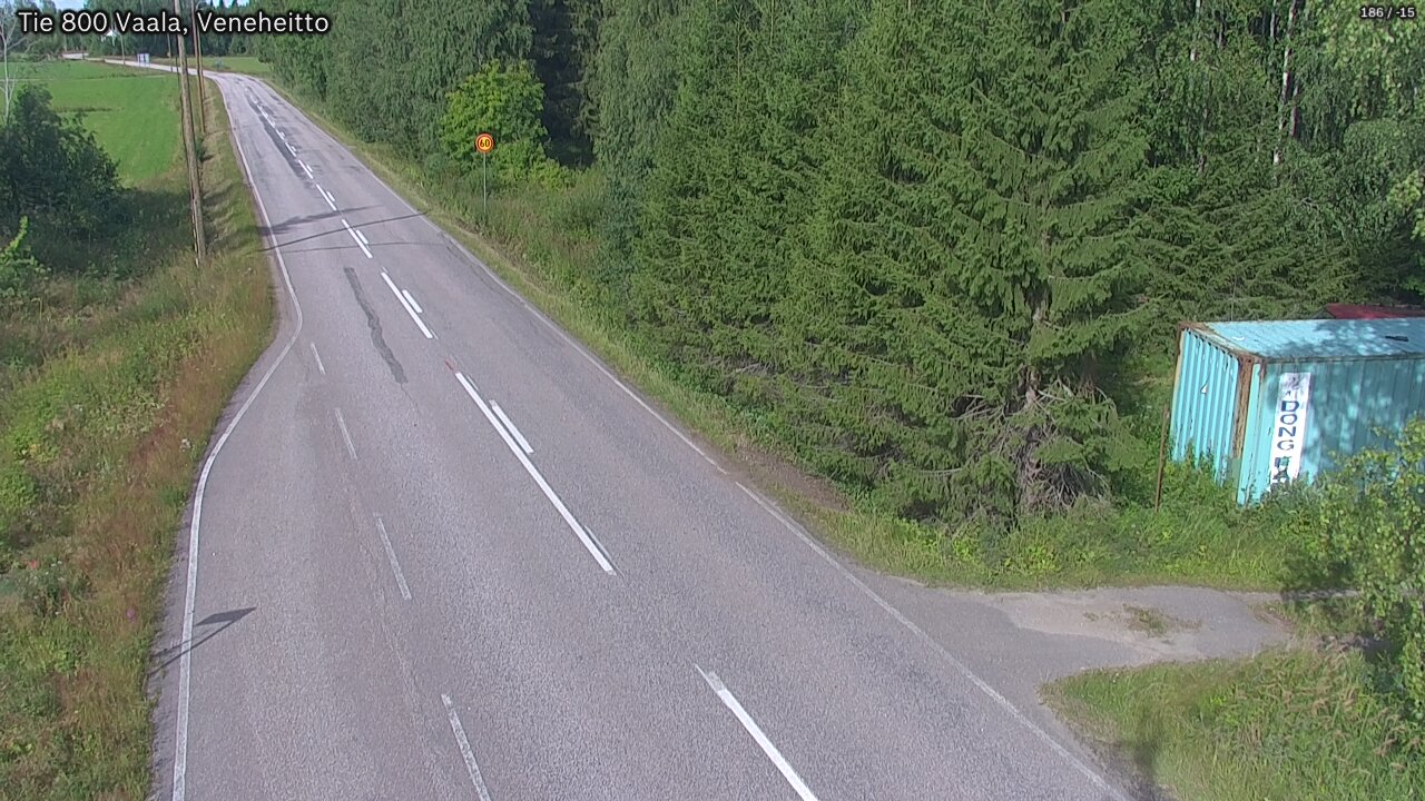 Weather Camera Image Road 800 Vaala, Veneheitto, Vaala, Pohjois-Pohjanmaa
