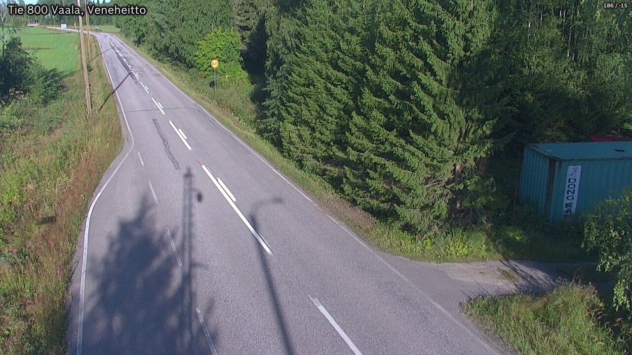 Weather Camera Image Road 800 Vaala, Veneheitto, Vaala, Pohjois-Pohjanmaa