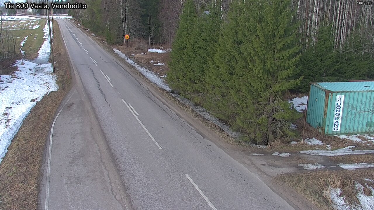 Weather Camera Image Road 800 Vaala, Veneheitto, Vaala, Pohjois-Pohjanmaa