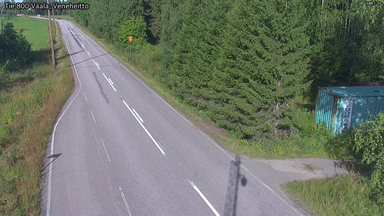 Weather Camera Image Road 800 Vaala, Veneheitto, Vaala, Pohjois-Pohjanmaa