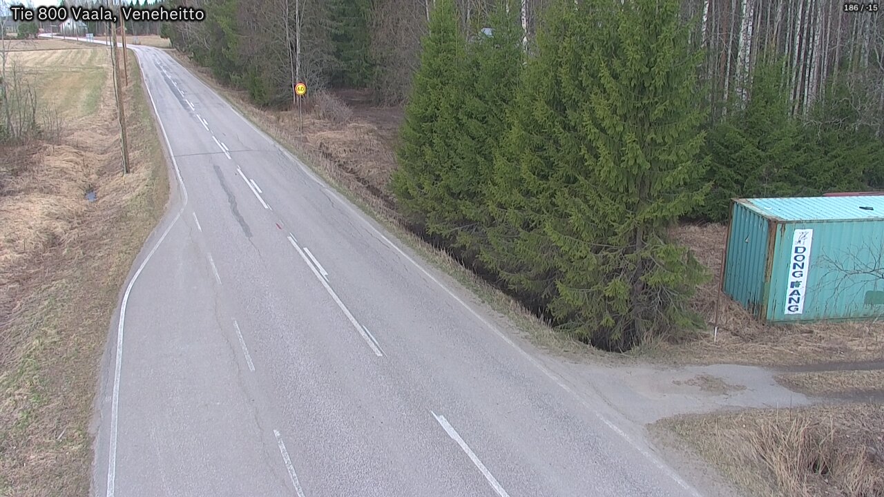 Weather Camera Image Road 800 Vaala, Veneheitto, Vaala, Pohjois-Pohjanmaa