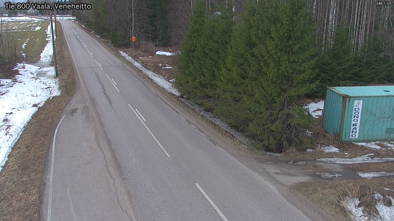 Weather Camera Image Road 800 Vaala, Veneheitto, Vaala, Pohjois-Pohjanmaa