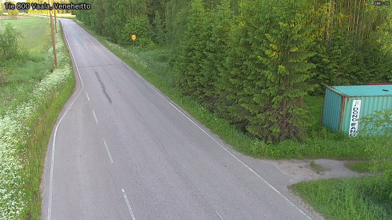 Weather Camera Image Road 800 Vaala, Veneheitto, Vaala, Pohjois-Pohjanmaa