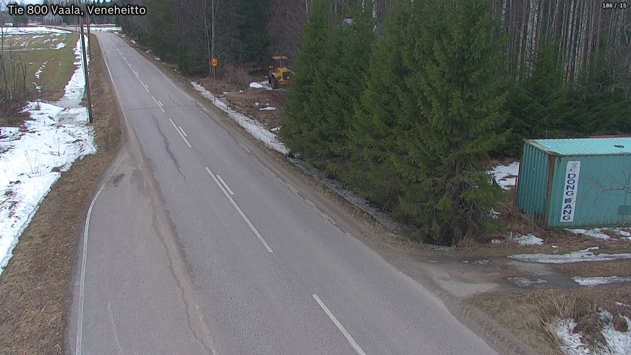 Weather Camera Image Road 800 Vaala, Veneheitto, Vaala, Pohjois-Pohjanmaa