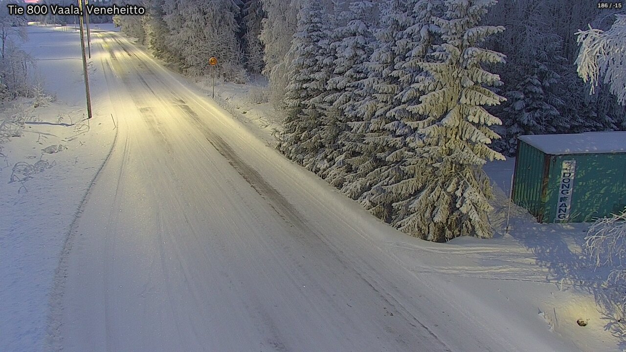 Weather Camera Image Road 800 Vaala, Veneheitto, Vaala, Pohjois-Pohjanmaa