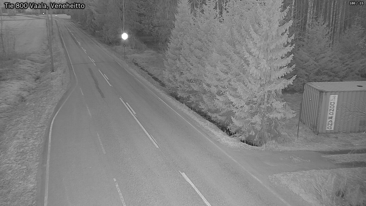Weather Camera Image Road 800 Vaala, Veneheitto, Vaala, Pohjois-Pohjanmaa