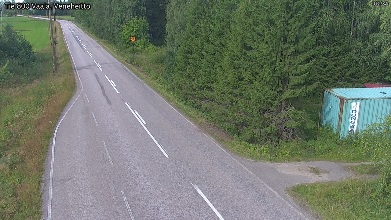 Weather Camera Image Road 800 Vaala, Veneheitto, Vaala, Pohjois-Pohjanmaa