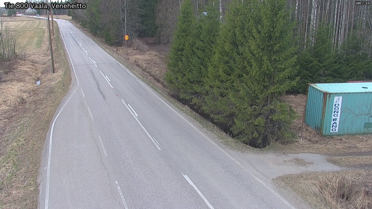 Weather Camera Image Road 800 Vaala, Veneheitto, Vaala, Pohjois-Pohjanmaa