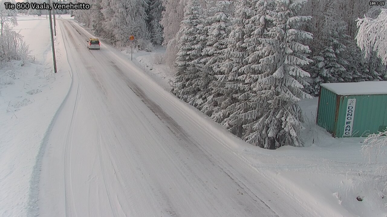 Weather Camera Image Road 800 Vaala, Veneheitto, Vaala, Pohjois-Pohjanmaa