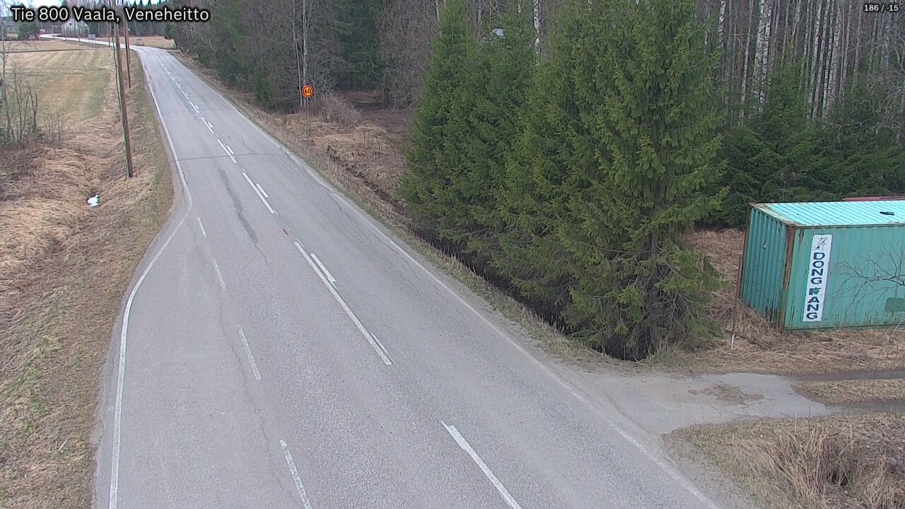 Weather Camera Image Road 800 Vaala, Veneheitto, Vaala, Pohjois-Pohjanmaa