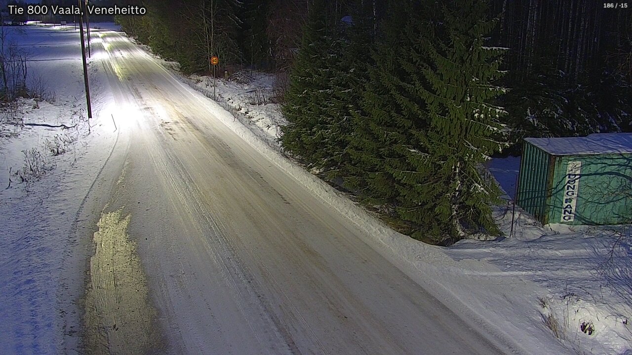 Weather Camera Image Road 800 Vaala, Veneheitto, Vaala, Pohjois-Pohjanmaa