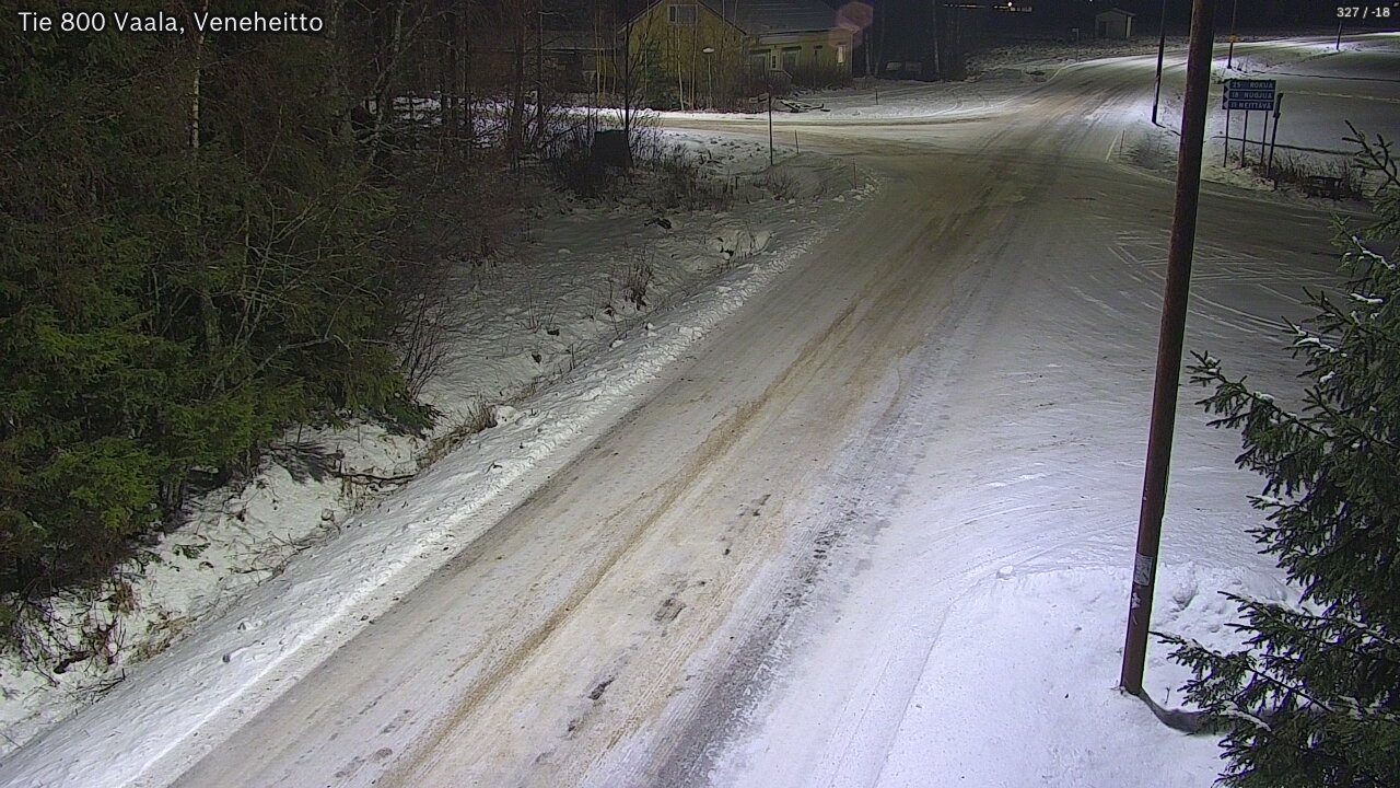 Weather Camera Image Väg 800 Vaala, Veneheitto, Vaala, Pohjois-Pohjanmaa