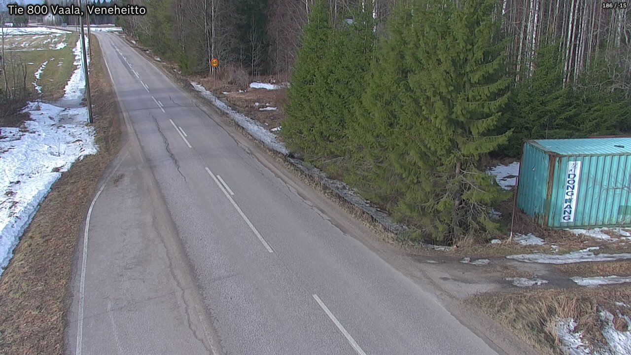Weather Camera Image Road 800 Vaala, Veneheitto, Vaala, Pohjois-Pohjanmaa