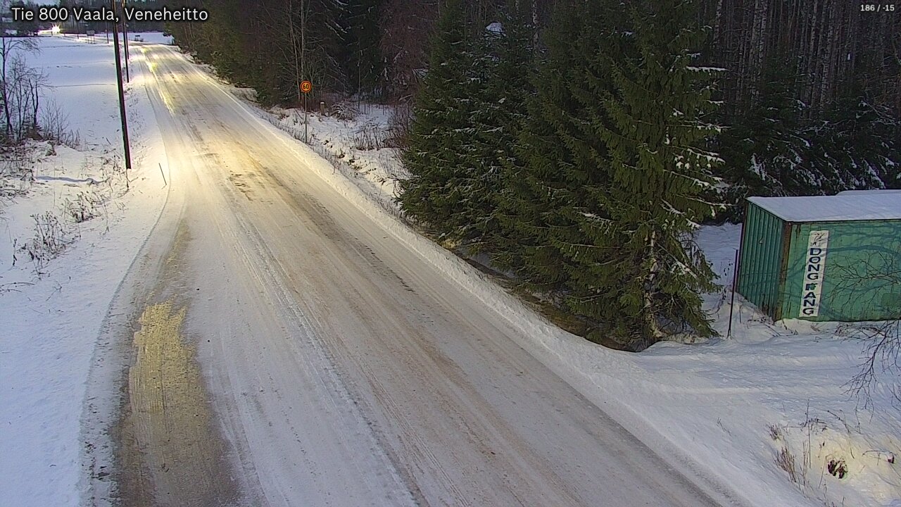 Weather Camera Image Road 800 Vaala, Veneheitto, Vaala, Pohjois-Pohjanmaa