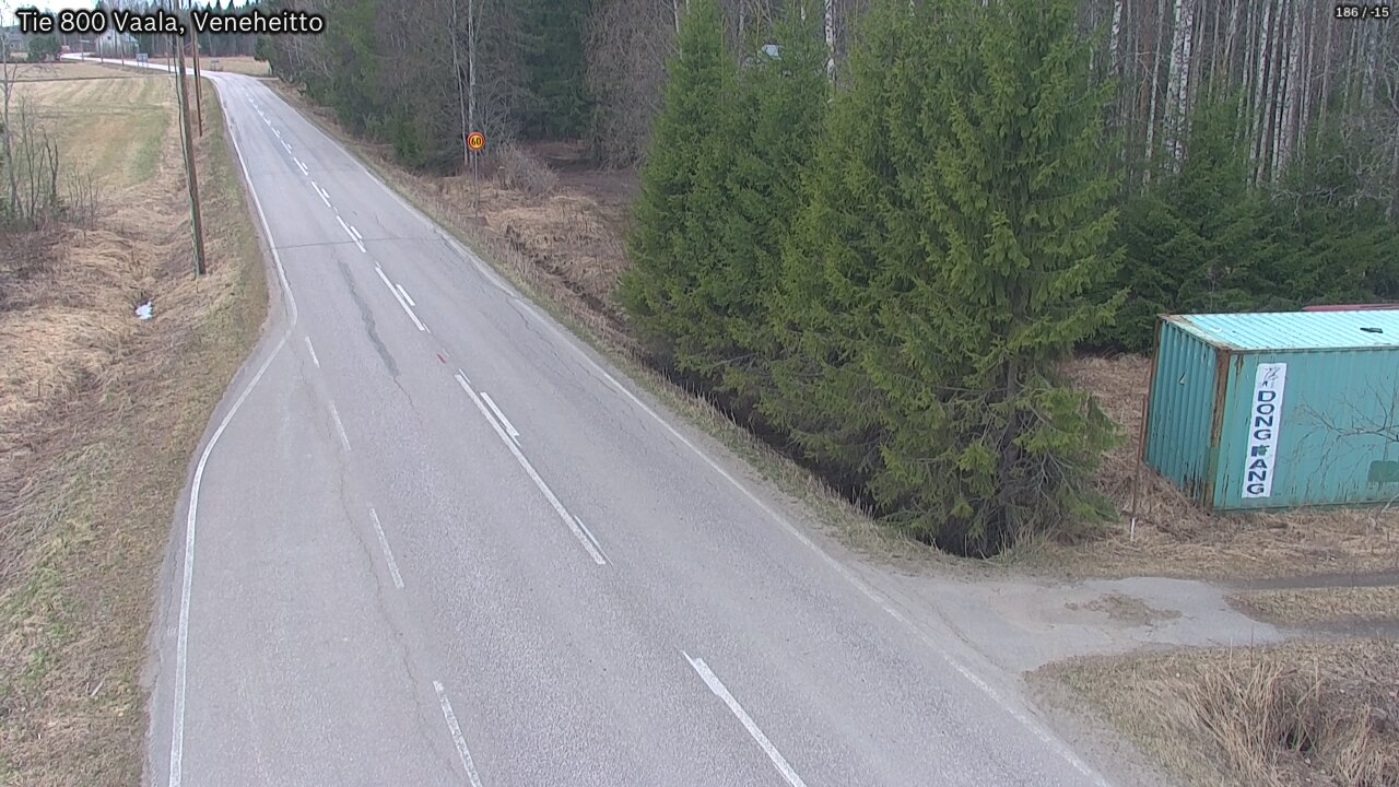 Weather Camera Image Road 800 Vaala, Veneheitto, Vaala, Pohjois-Pohjanmaa