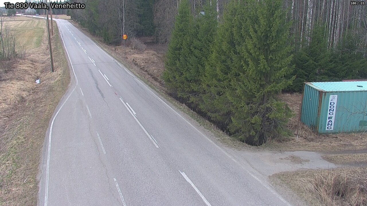 Weather Camera Image Road 800 Vaala, Veneheitto, Vaala, Pohjois-Pohjanmaa