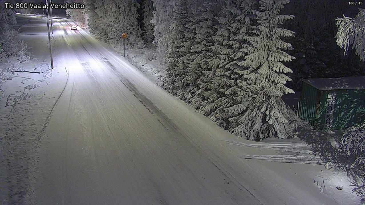 Weather Camera Image Road 800 Vaala, Veneheitto, Vaala, Pohjois-Pohjanmaa