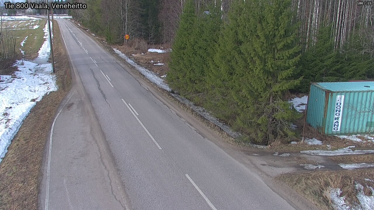 Weather Camera Image Road 800 Vaala, Veneheitto, Vaala, Pohjois-Pohjanmaa