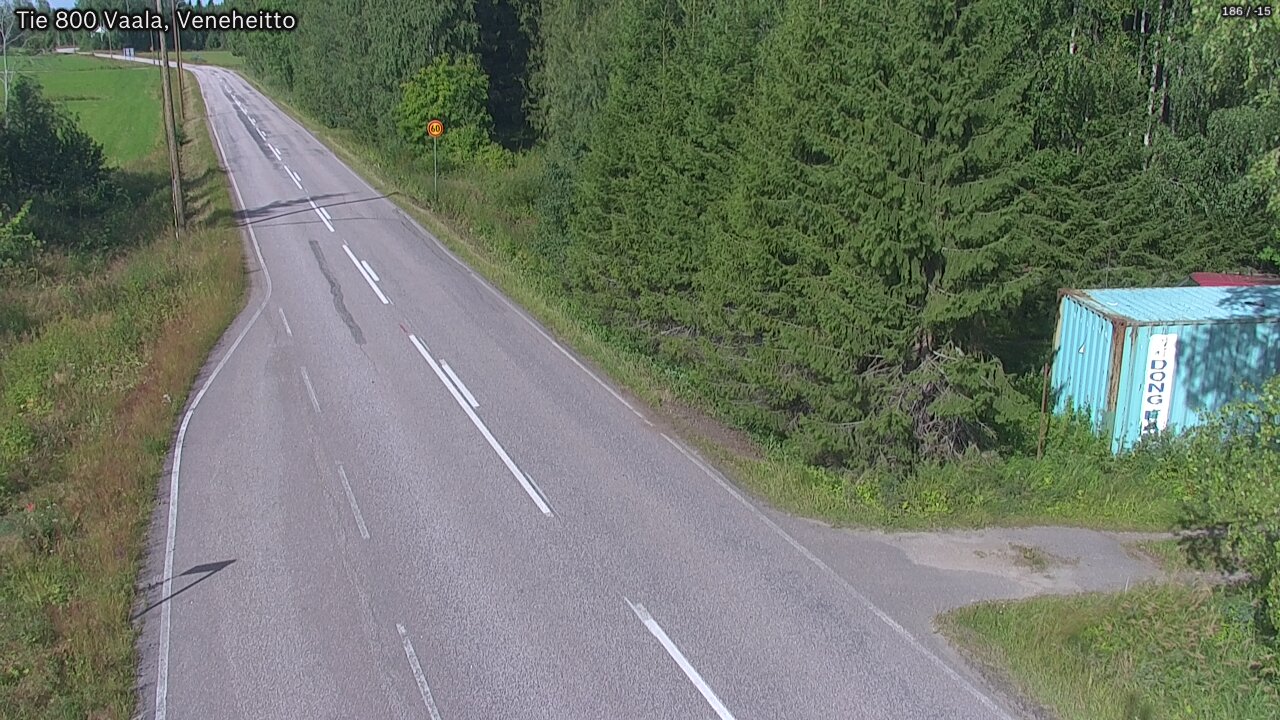 Weather Camera Image Road 800 Vaala, Veneheitto, Vaala, Pohjois-Pohjanmaa