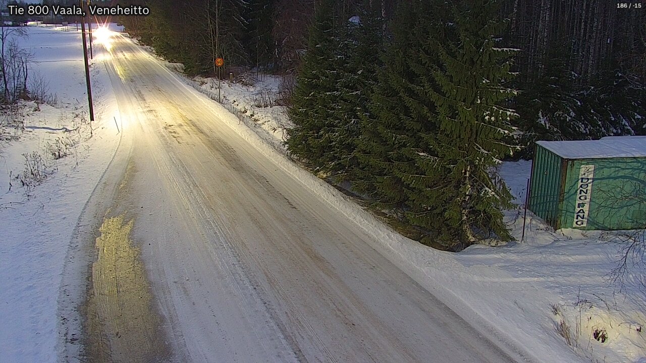 Weather Camera Image Road 800 Vaala, Veneheitto, Vaala, Pohjois-Pohjanmaa