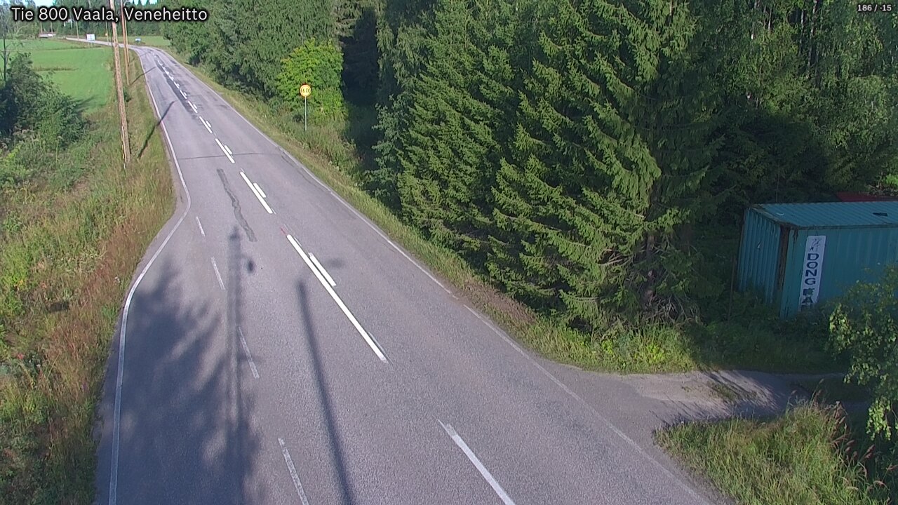 Weather Camera Image Road 800 Vaala, Veneheitto, Vaala, Pohjois-Pohjanmaa