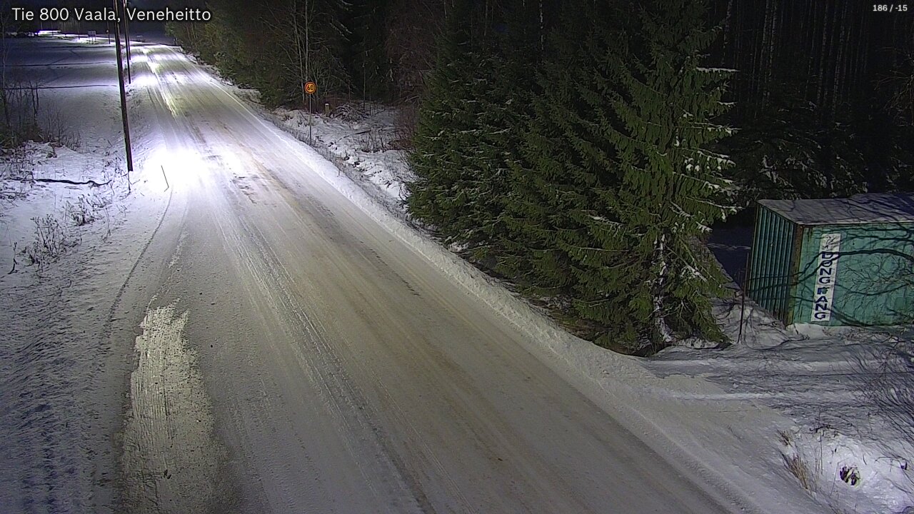 Weather Camera Image Road 800 Vaala, Veneheitto, Vaala, Pohjois-Pohjanmaa