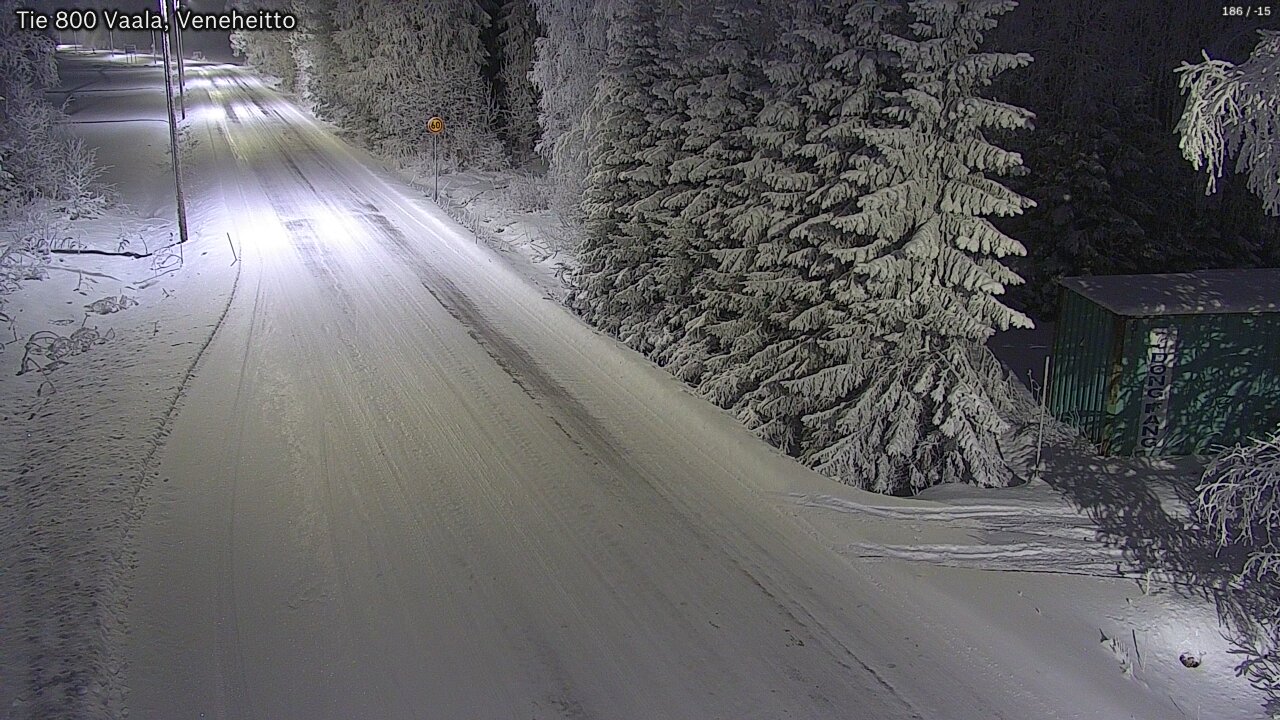 Weather Camera Image Road 800 Vaala, Veneheitto, Vaala, Pohjois-Pohjanmaa