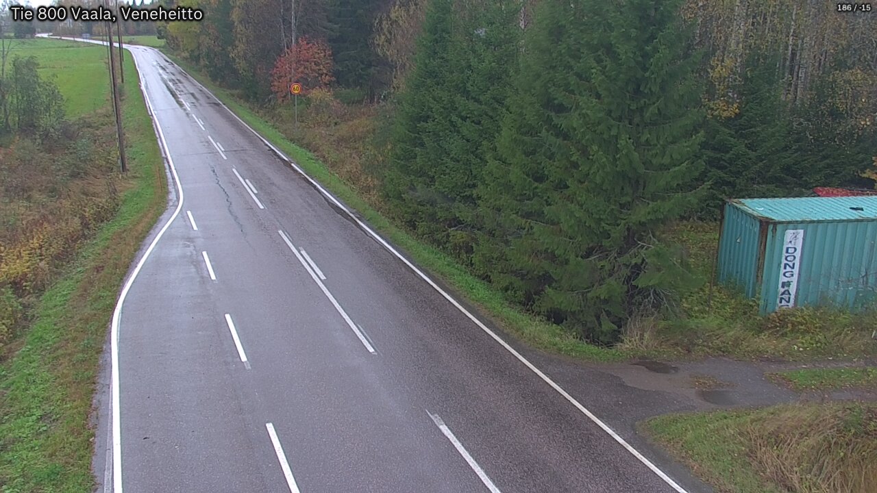 Weather Camera Image Road 800 Vaala, Veneheitto, Vaala, Pohjois-Pohjanmaa