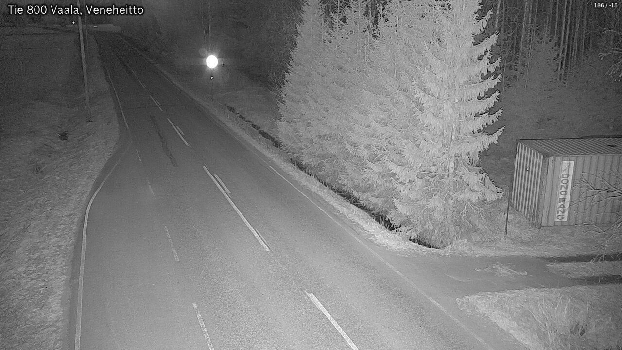 Weather Camera Image Road 800 Vaala, Veneheitto, Vaala, Pohjois-Pohjanmaa