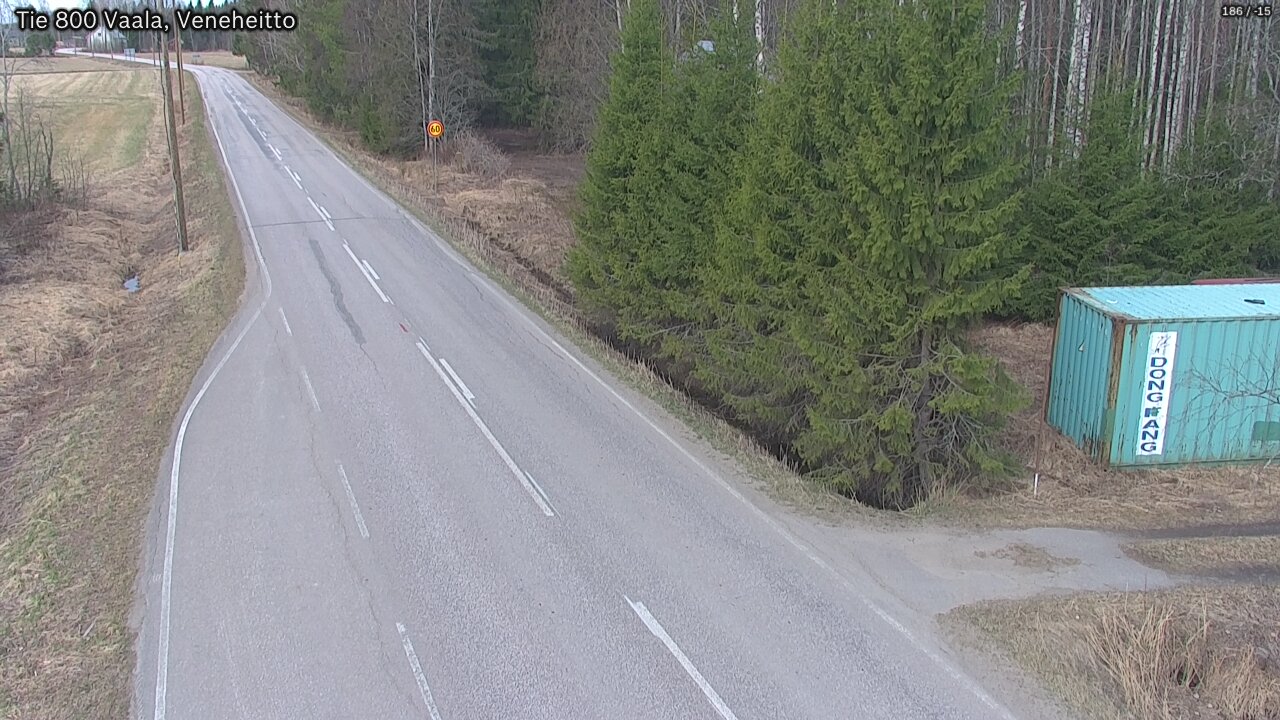 Weather Camera Image Road 800 Vaala, Veneheitto, Vaala, Pohjois-Pohjanmaa