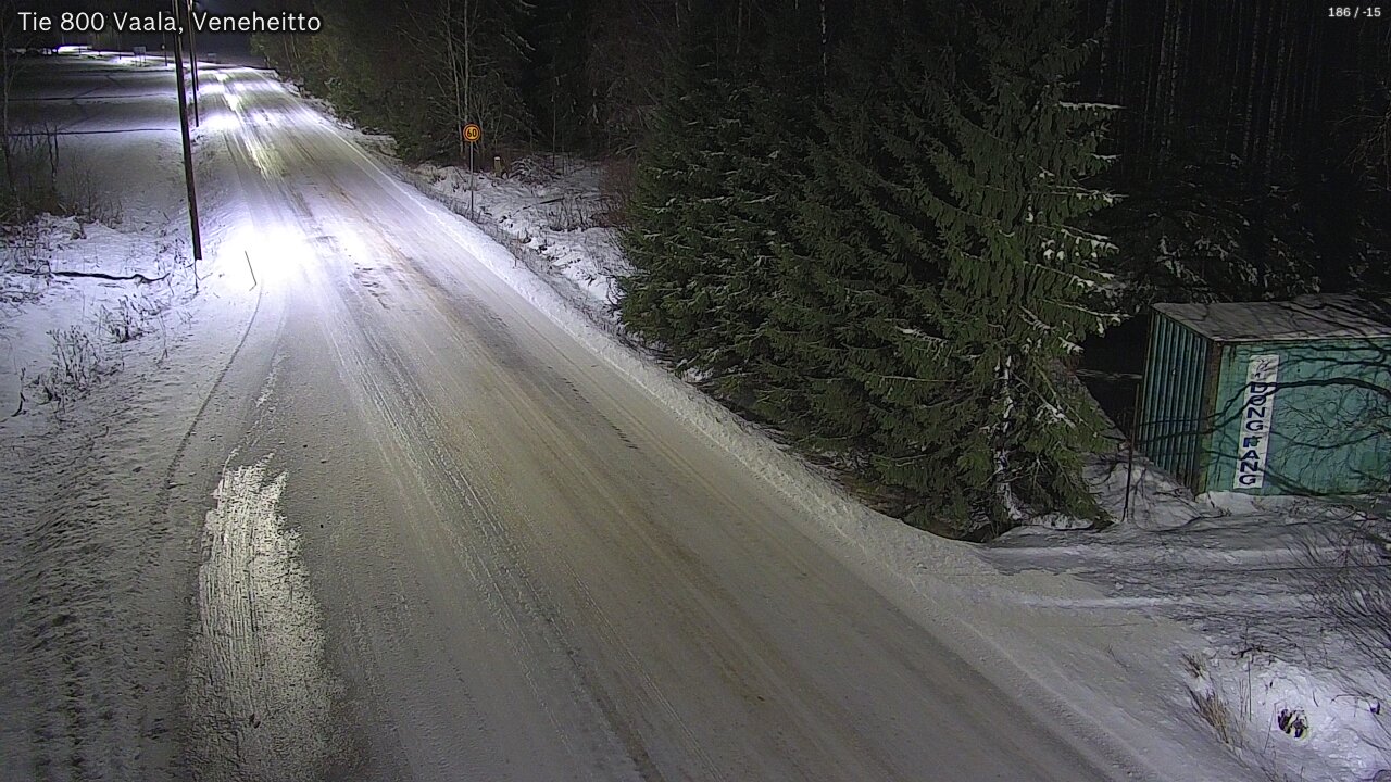 Weather Camera Image Väg 800 Vaala, Veneheitto, Vaala, Pohjois-Pohjanmaa