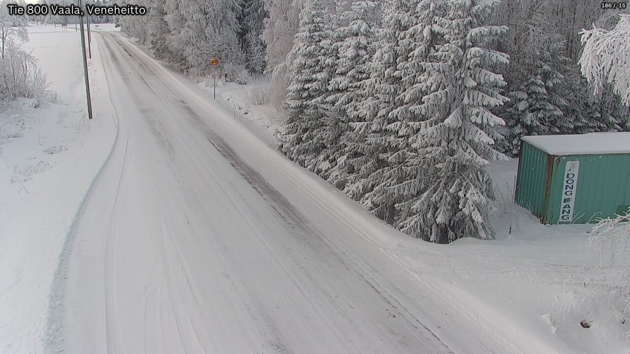 Weather Camera Image Road 800 Vaala, Veneheitto, Vaala, Pohjois-Pohjanmaa