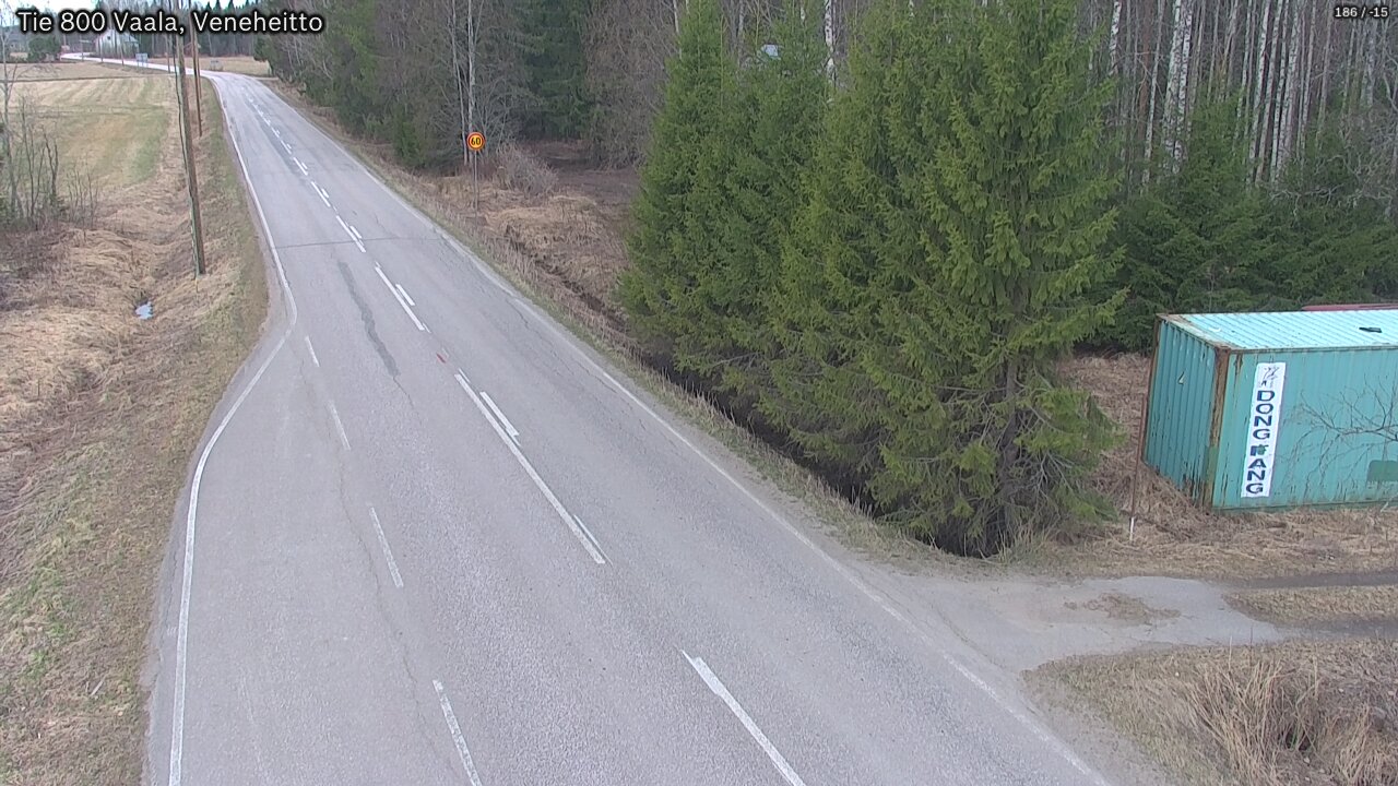 Weather Camera Image Road 800 Vaala, Veneheitto, Vaala, Pohjois-Pohjanmaa