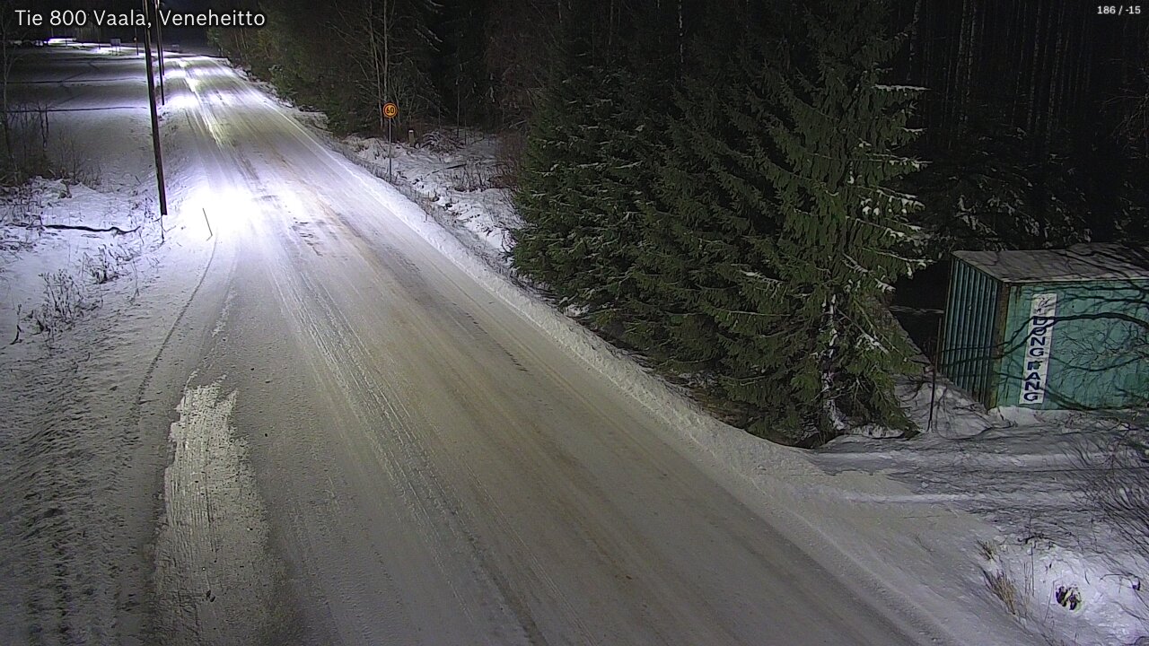 Weather Camera Image Road 800 Vaala, Veneheitto, Vaala, Pohjois-Pohjanmaa